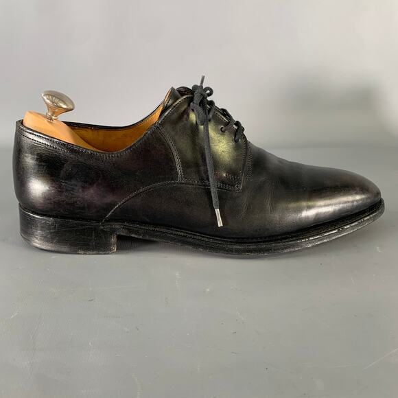 JOHN LOBB Size 9 Black Leather Pointed Toe Lace Up Shoes main image 7